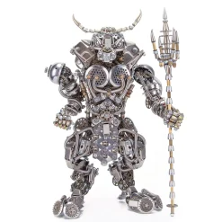 3D Bull-Headed Man DIY Mechanical Punk Demon Surrealistic Creature Metal Assembly Model Creative Ornament