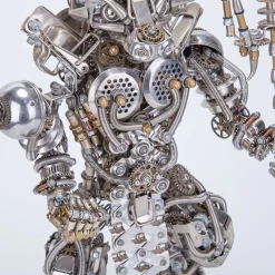 3D Bull-Headed Man DIY Mechanical Punk Demon Surrealistic Creature Metal Assembly Model Creative Ornament