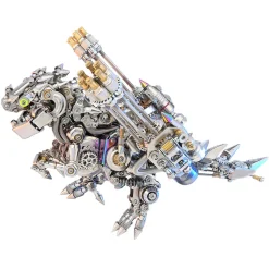 3D DIY Mechanical Dinosaur with Wings Punk Metal Assembly Dinosaur Model Creative Trendy Desk Ornament