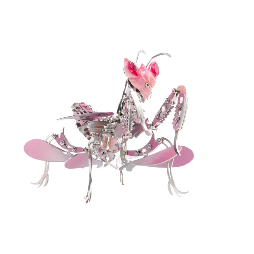 3D DIY Mechanical Orchid Mantis Metal Insect Model Kit - 100+PCS