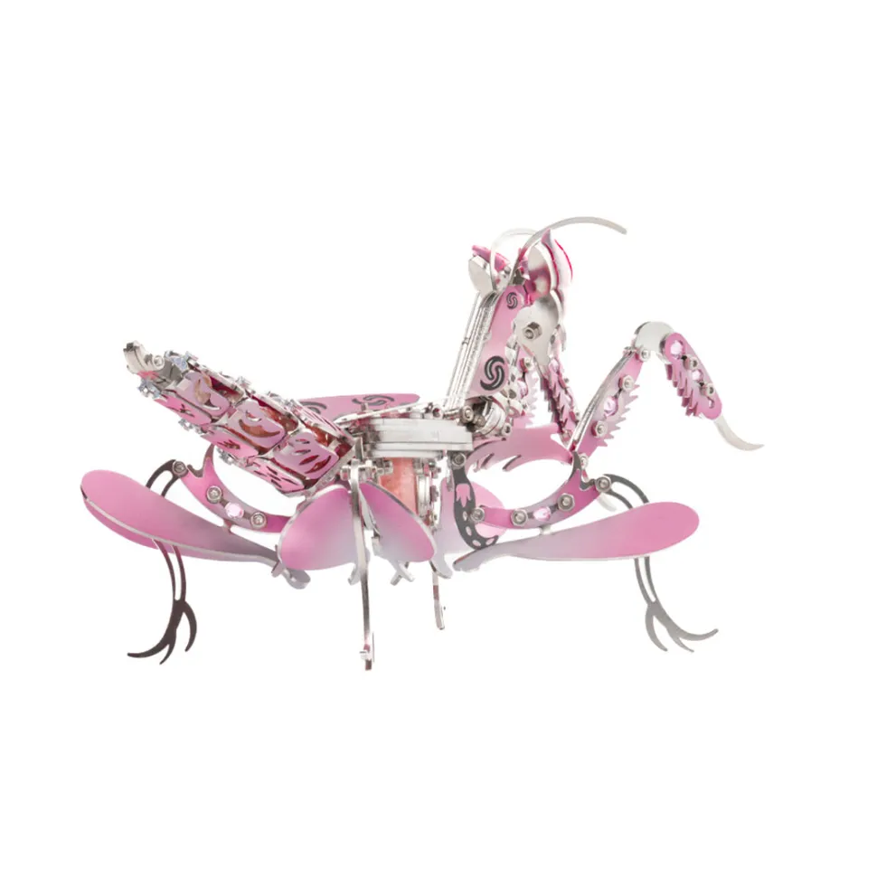 3D DIY Mechanical Orchid Mantis Metal Insect Model Kit - 100+PCS