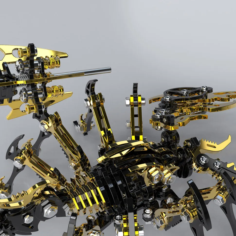 3D DIY Mechanical Punk Scorpion Animal Metal Puzzle Model Assembly Toy Creative Ornament