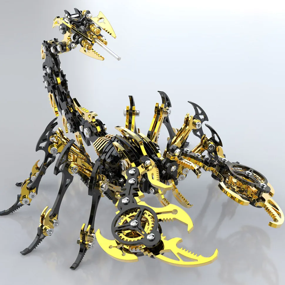 3D DIY Mechanical Punk Scorpion Animal Metal Puzzle Model Assembly Toy Creative Ornament