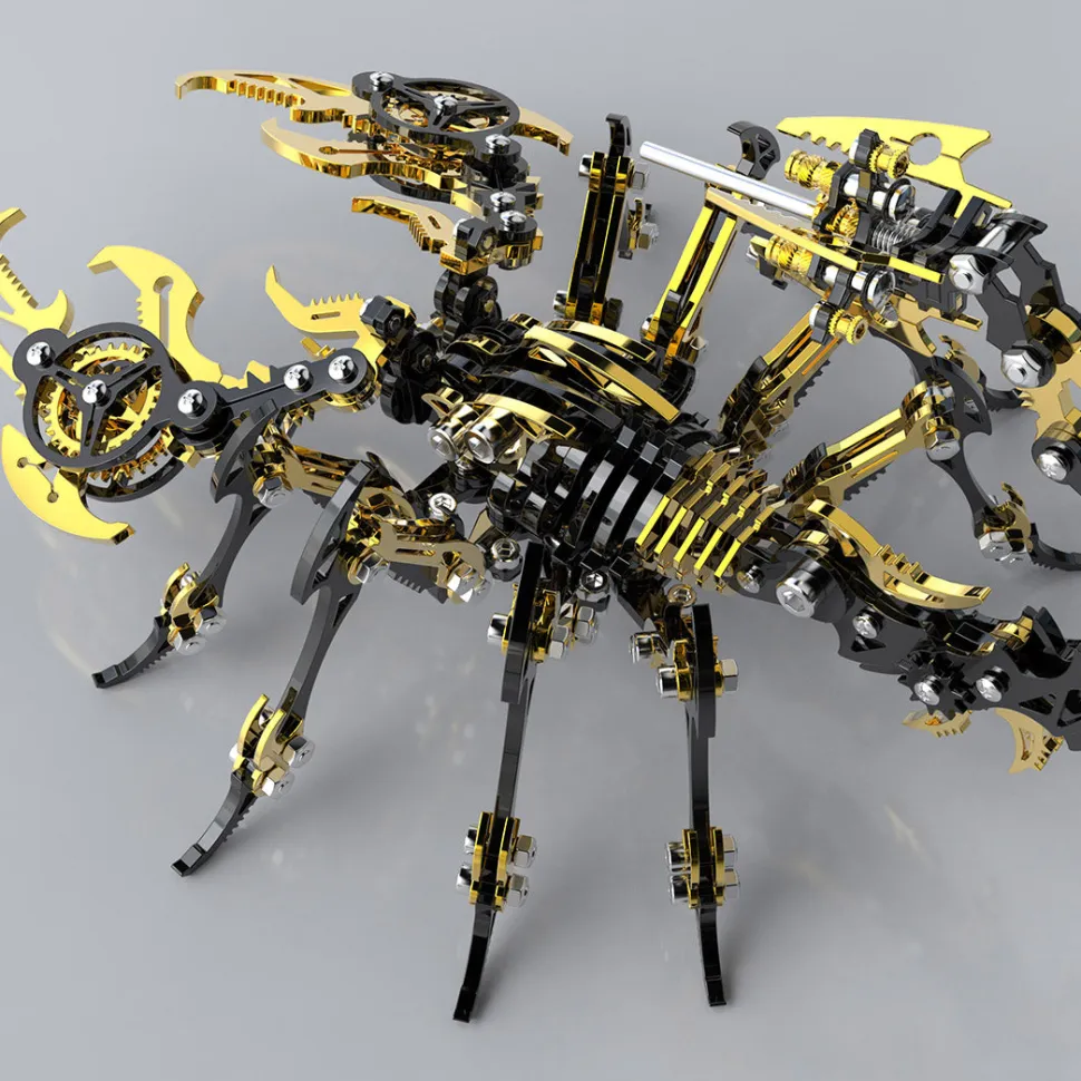 3D DIY Mechanical Punk Scorpion Animal Metal Puzzle Model Assembly Toy Creative Ornament