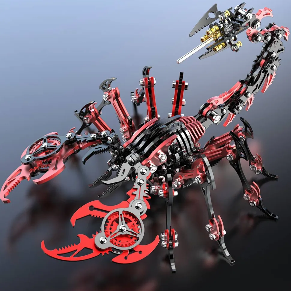 3D DIY Mechanical Punk Scorpion Animal Metal Puzzle Model Assembly Toy Creative Ornament