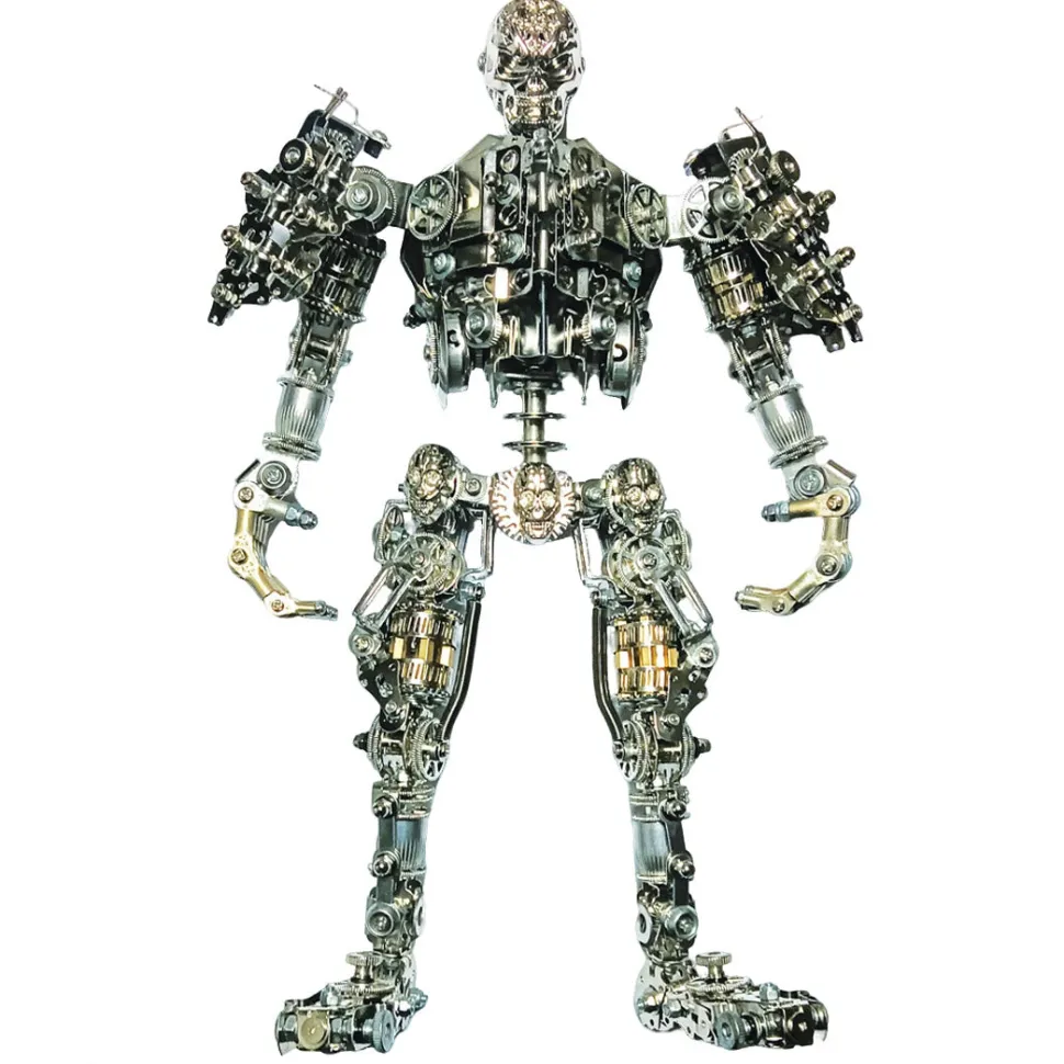 3D DIY Metal Futuristic Mech Skeleton Model Kit, Creative Trendy Display-1250PCS