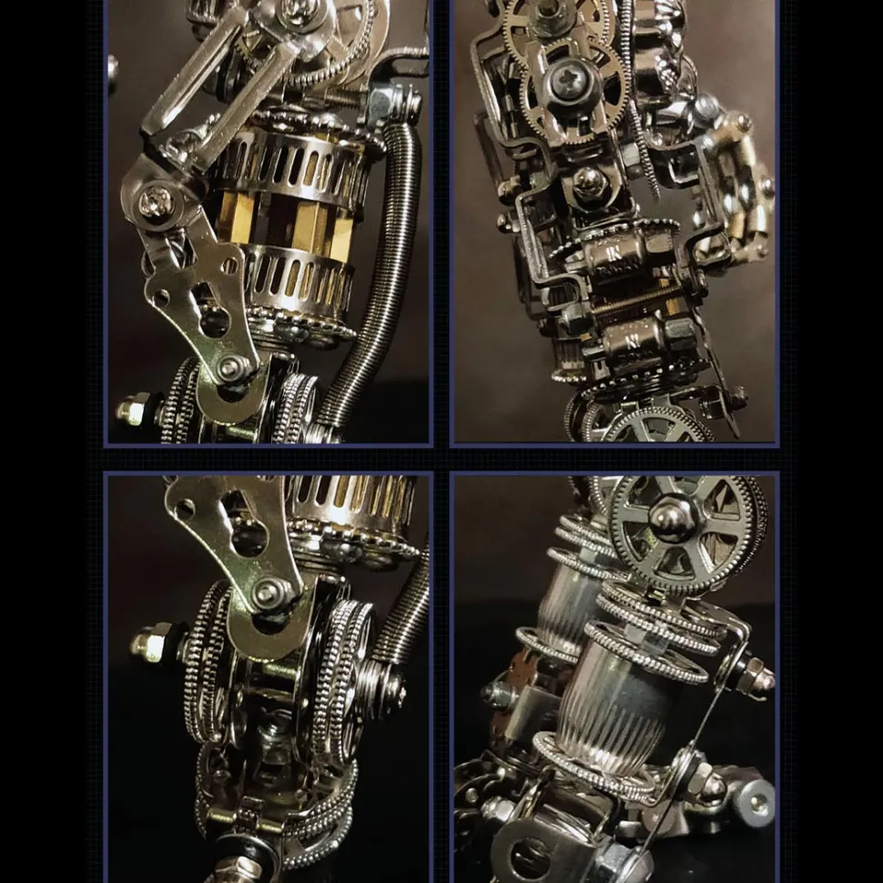 3D DIY Metal Futuristic Mech Skeleton Model Kit, Creative Trendy Display-1250PCS