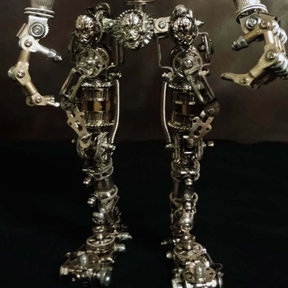 3D DIY Metal Futuristic Mech Skeleton Model Kit, Creative Trendy Display-1250PCS