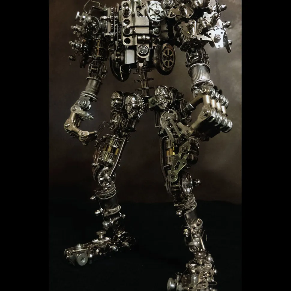 3D DIY Metal Futuristic Mech Skeleton Model Kit, Creative Trendy Display-1250PCS