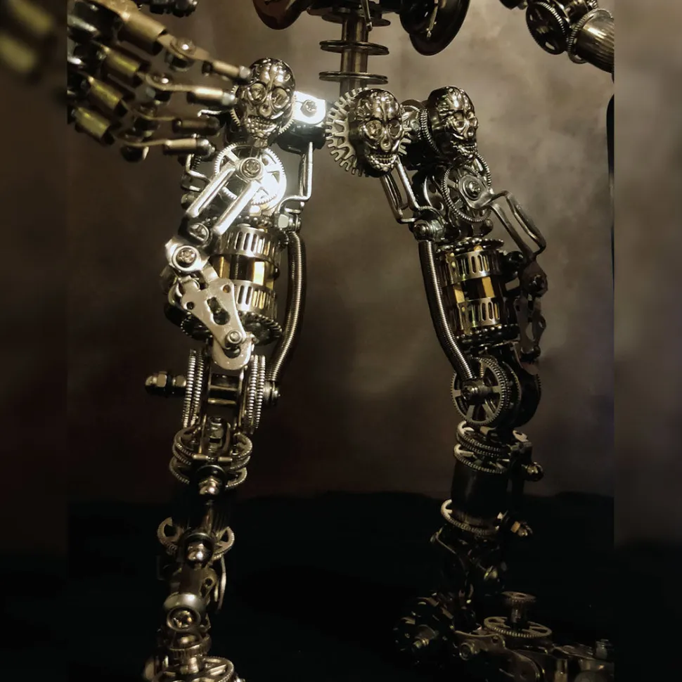 3D DIY Metal Futuristic Mech Skeleton Model Kit, Creative Trendy Display-1250PCS