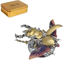 3D DIY Steampunk Giraffe Stag Beetle Insects Metal Assembly Model Kits Creative Ornament