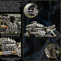 Desperate Pursuit Motorcycle 3D DIY Metal Assembly Model Creative Ornament
