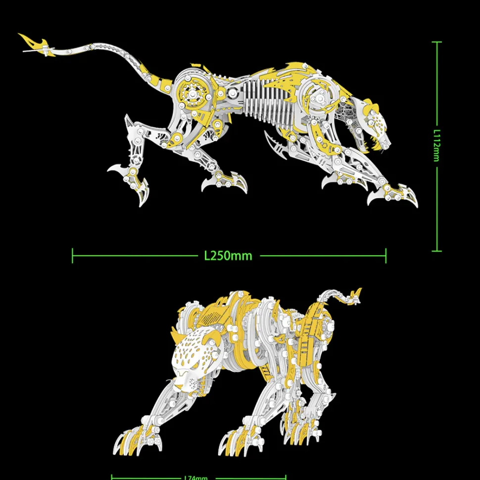 3D Full-Metal Mechanical Leopard Model Kit