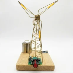 DIY Metal Industrial-Style Windmill Lamp Model Kit - Rotatable Creative Desktop Lamp