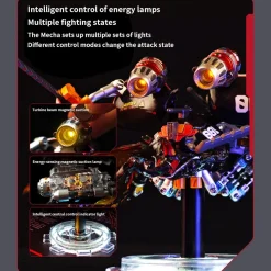 3D Mechanical Bionic Beetle Assembly Model Kit with LED Lighting Eight-Cylinder Engine