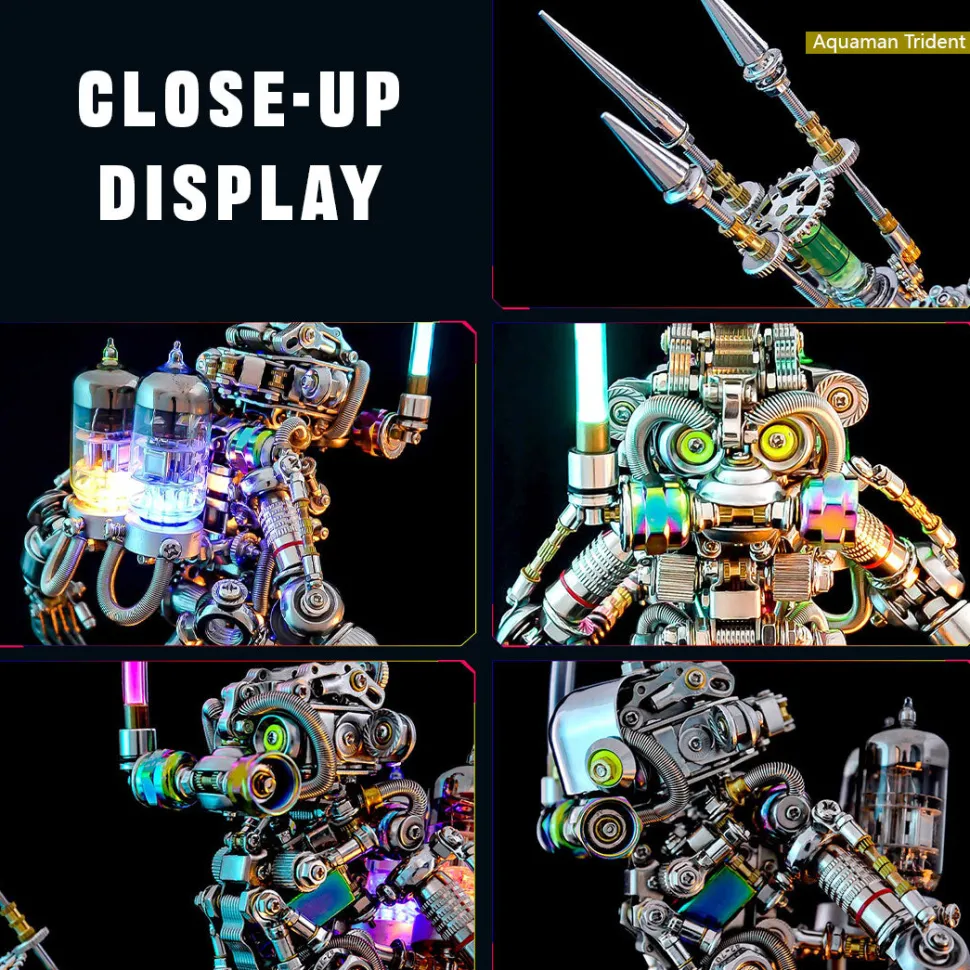 3D Mechanical Diver Ape DIY Metal Assembly Model Colorful Creative Ornament -700+PCS