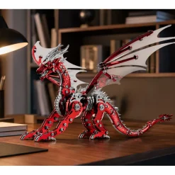 3D Mechanical Pterosaur Metal DIY Model Kit, Stainless Steel Assembly Sculpture for Display and Collection (313+PCS)