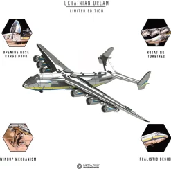 3D Metal AN-225 MRIYA Aircraft Model Kit, Collectible Desktop Display for Aviation Lovers-270PCS