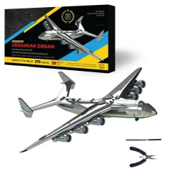3D Metal AN-225 MRIYA Aircraft Model Kit, Collectible Desktop Display for Aviation Lovers-270PCS