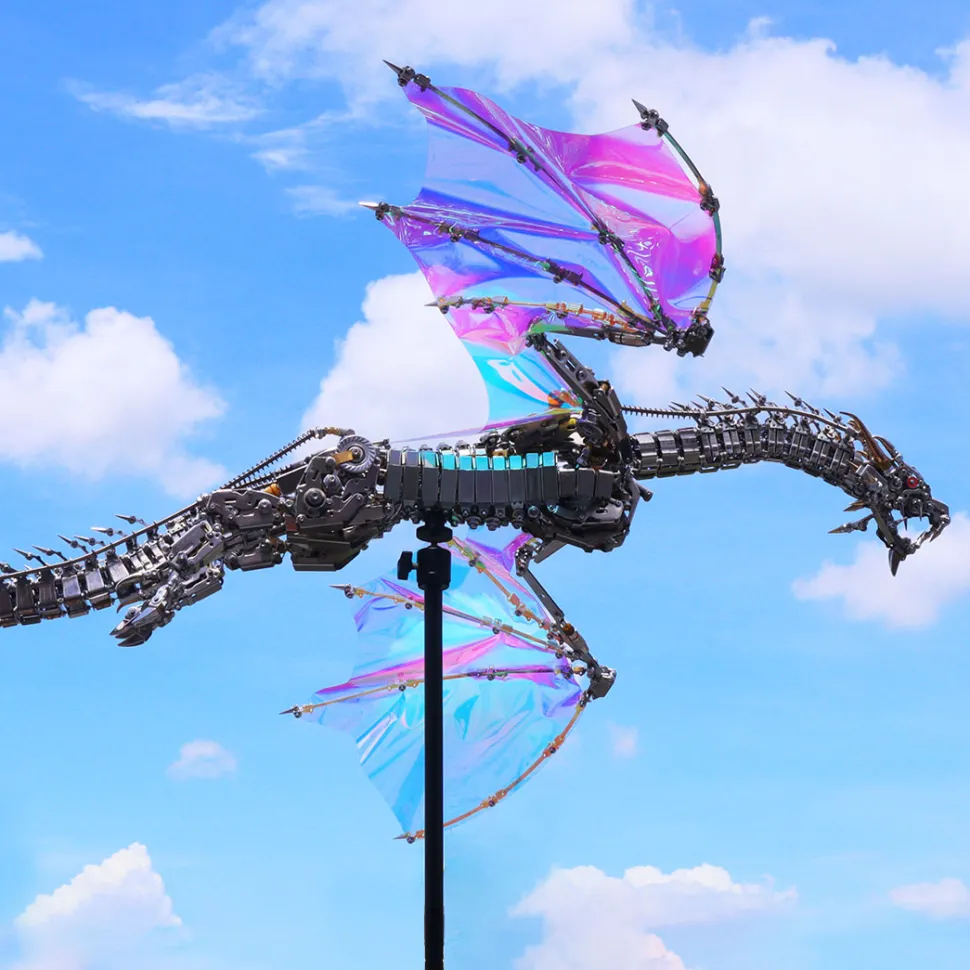 3D Metal Bloodthirsty Aurora Dragon Assembly Model Kit