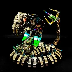 3D Metal DIY Mechanical Cobra Snake Model Realistic Mechanical Kit Creative Gift 1000PCS+