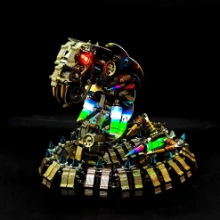 3D Metal DIY Mechanical Cobra Snake Model Realistic Mechanical Kit Creative Gift 1000PCS+
