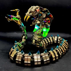 3D Metal DIY Mechanical Cobra Snake Model Realistic Mechanical Kit Creative Gift 1000PCS+