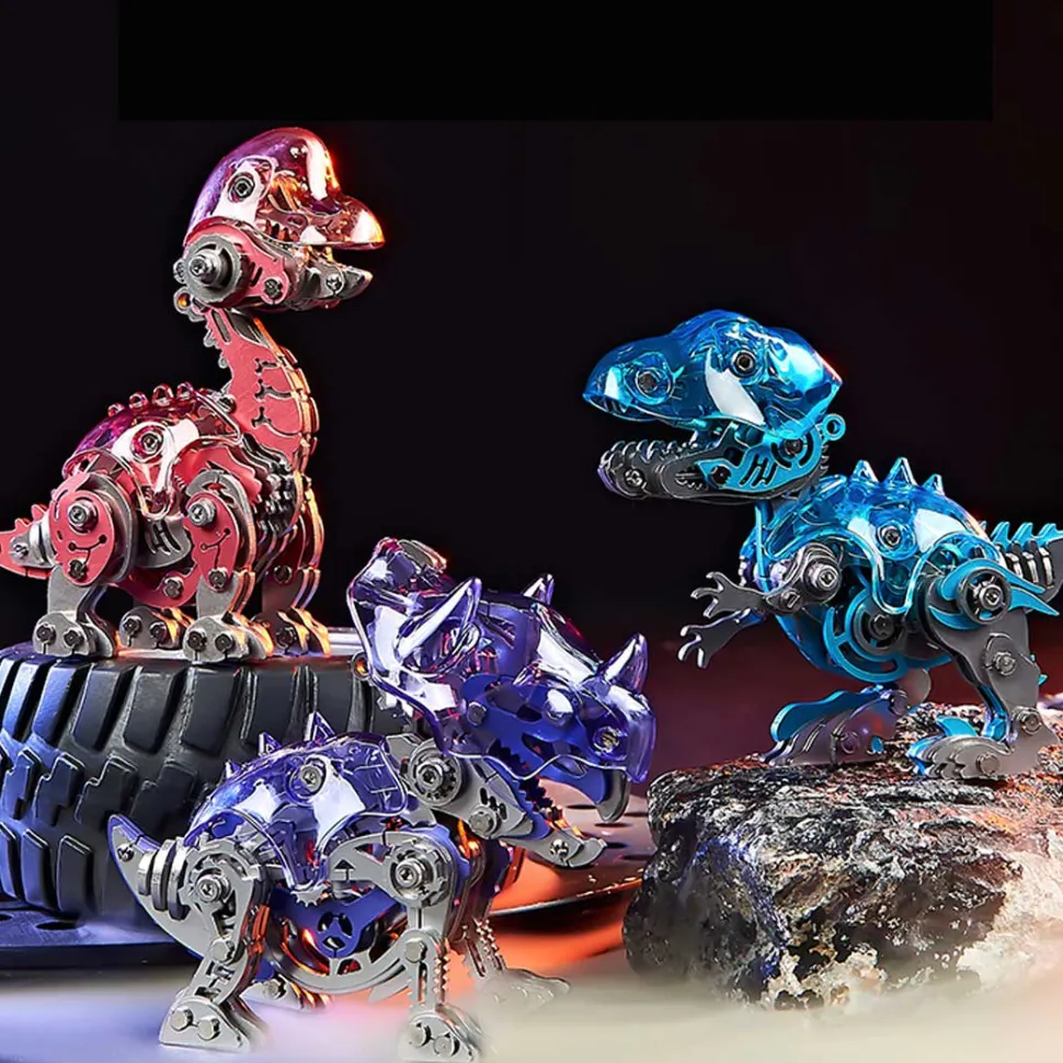 3D Metal DIY Mechanical Cute Dinosaur Model Kits Gift for Kids