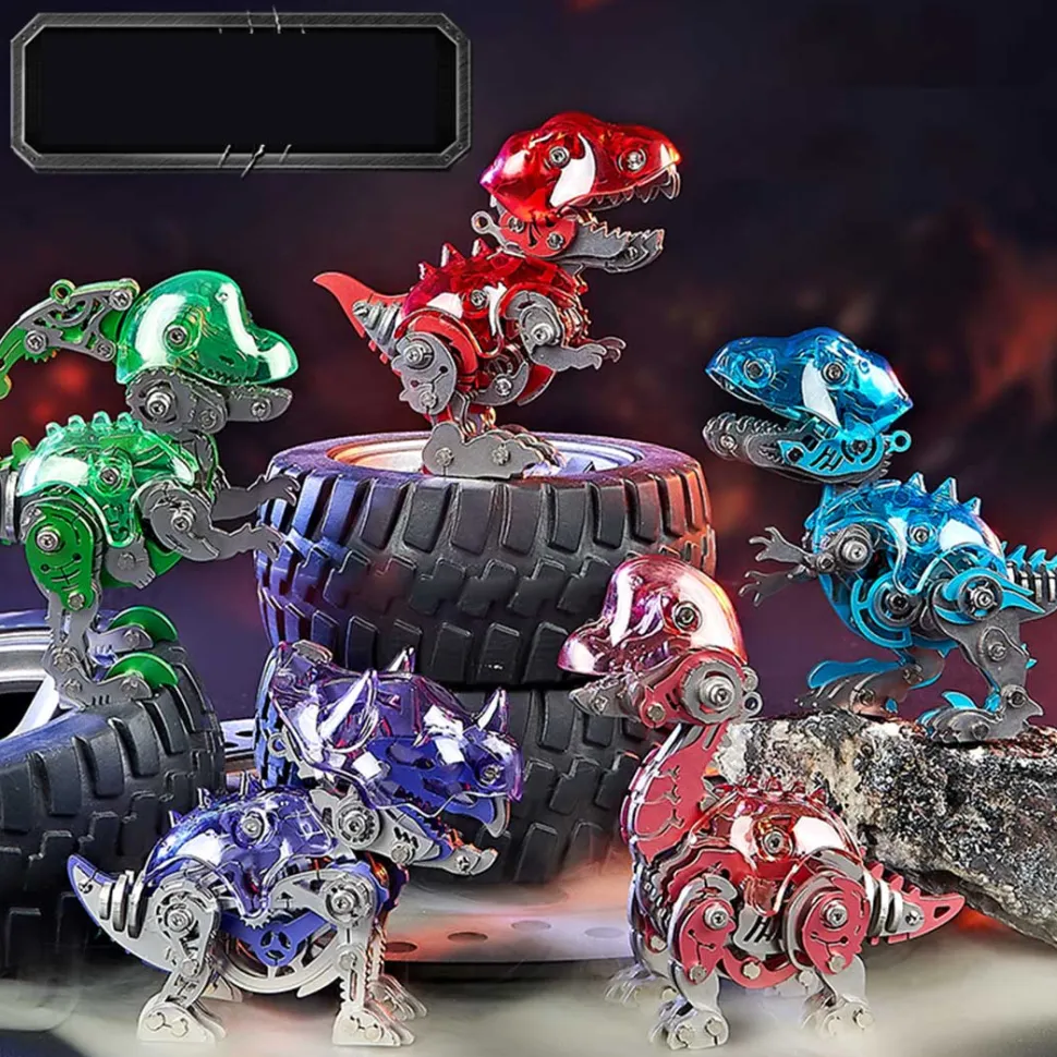 3D Metal DIY Mechanical Cute Dinosaur Model Kits Gift for Kids