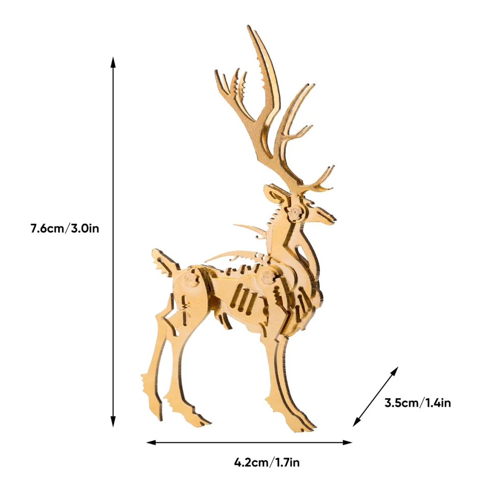3D Metal Elk Model Kit - Make Your Own Advent Calendar -200PCS