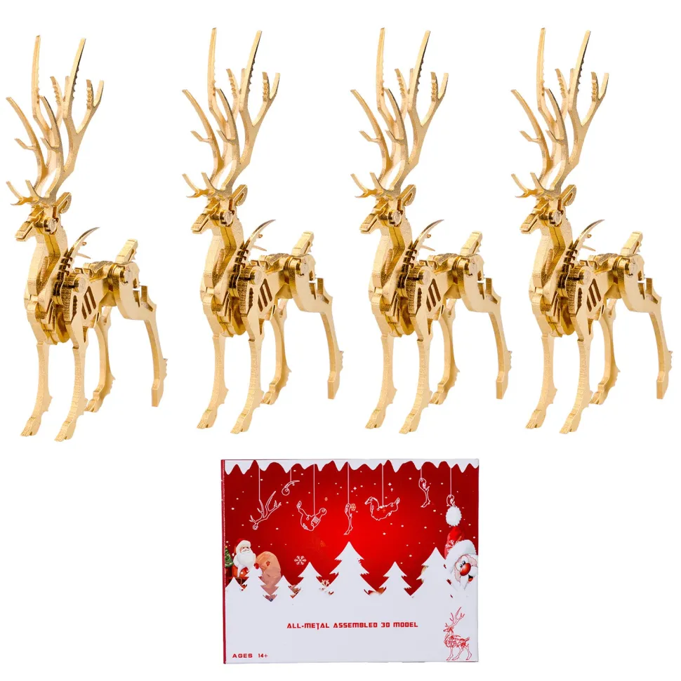 3D Metal Elk Model Kit - Make Your Own Advent Calendar -200PCS