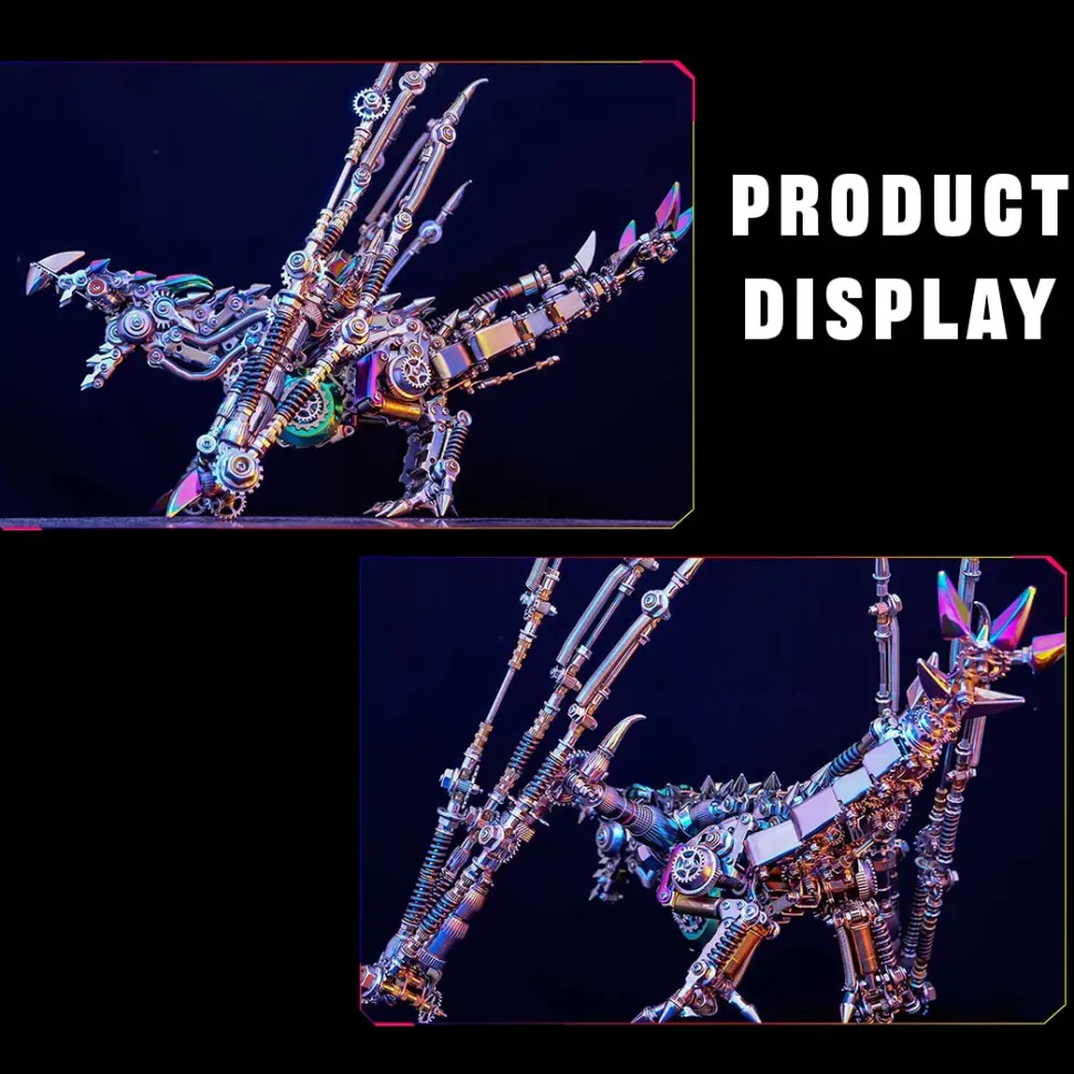 3D Metal Intelligential Dragon Model DIY Assembly Model-1390+PCS