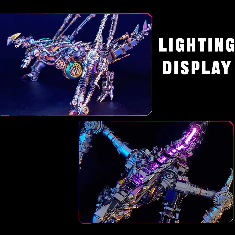 3D Metal Intelligential Dragon Model DIY Assembly Model-1390+PCS