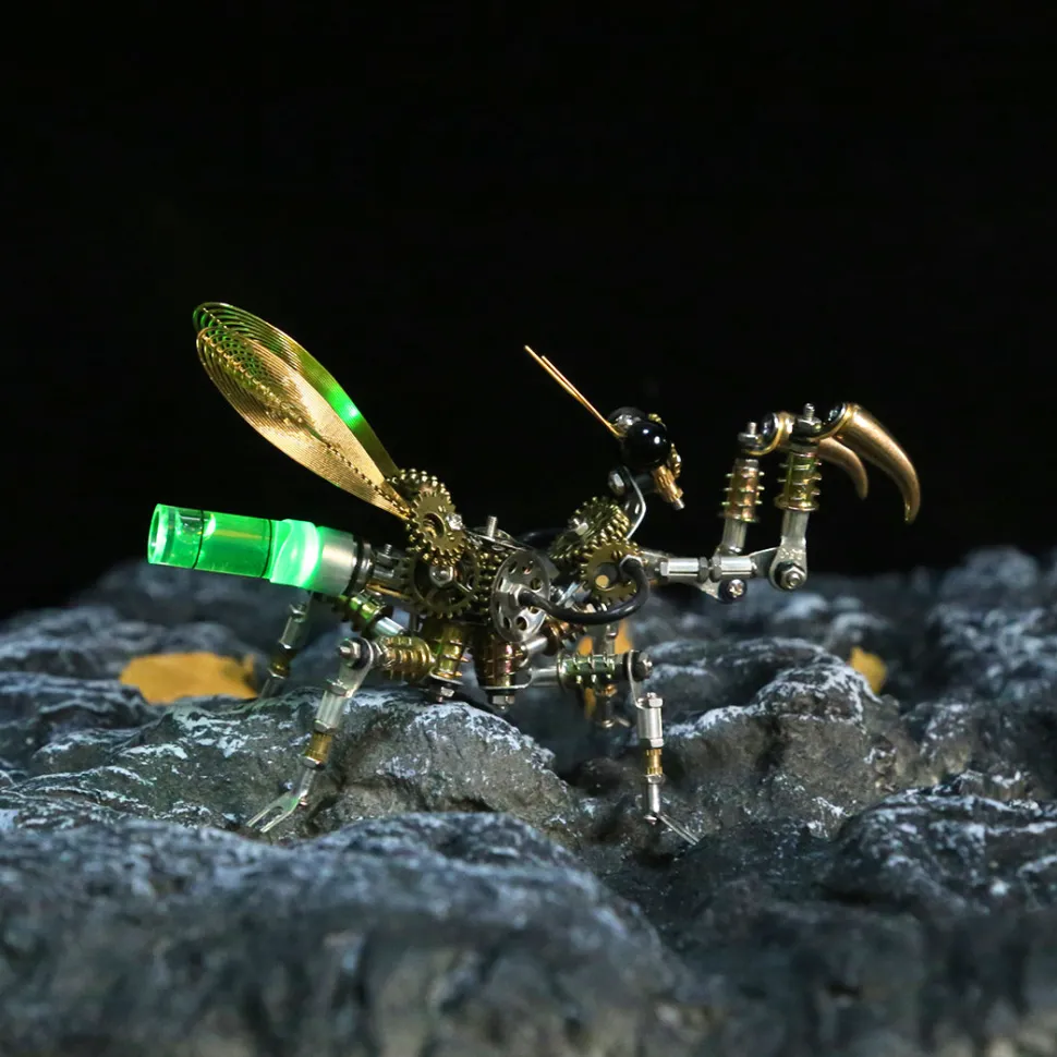 3D Metal Mantis Model DIY Kits Mantis with Night Light -300PCS+