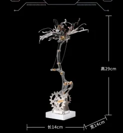 3D Metal Mechanical Butterfly Assembly Model Kit with Mechanical Transmission