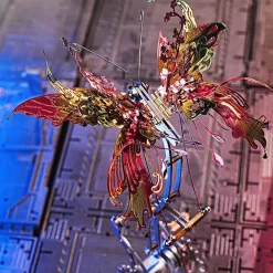 3D Metal Mechanical Butterfly Assembly Model Kit with Mechanical Transmission