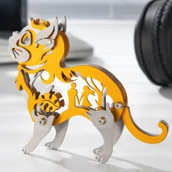 3D Metal Mechanical Cat Assembly Model Kit