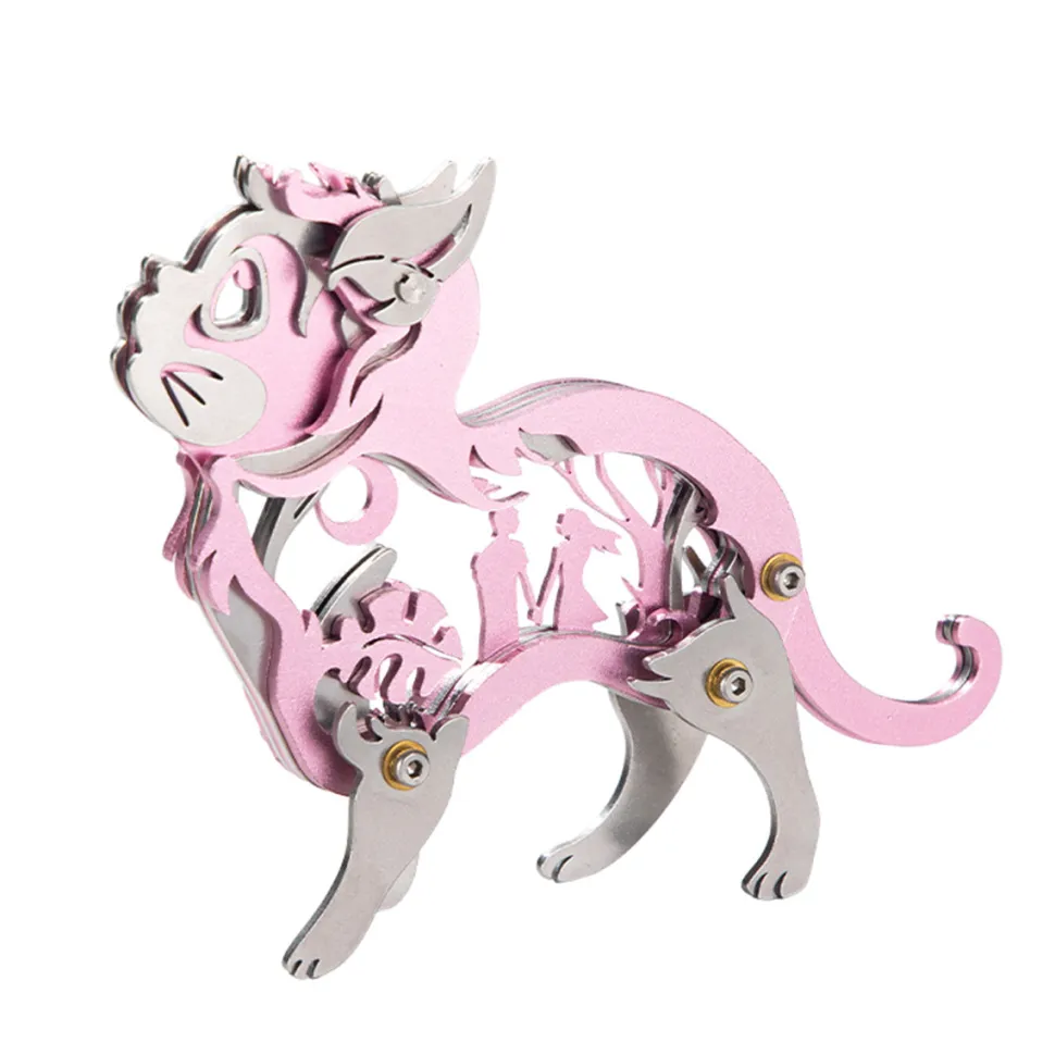 3D Metal Mechanical Cat Assembly Model Kit