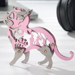 3D Metal Mechanical Cat Assembly Model Kit