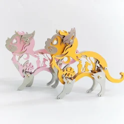 3D Metal Mechanical Cat Assembly Model Kit