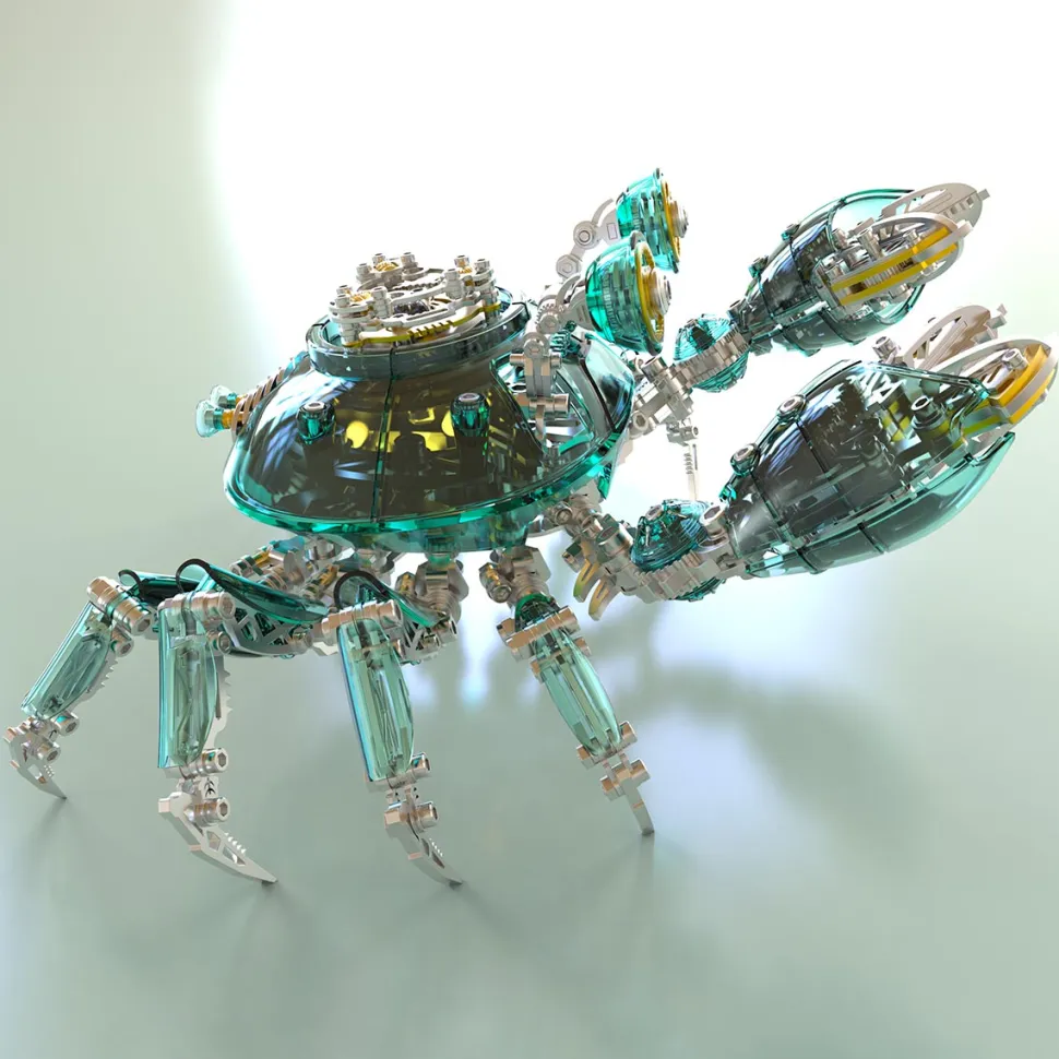 3D Metal Mechanical Crab Assembly Model Kit-666PCS