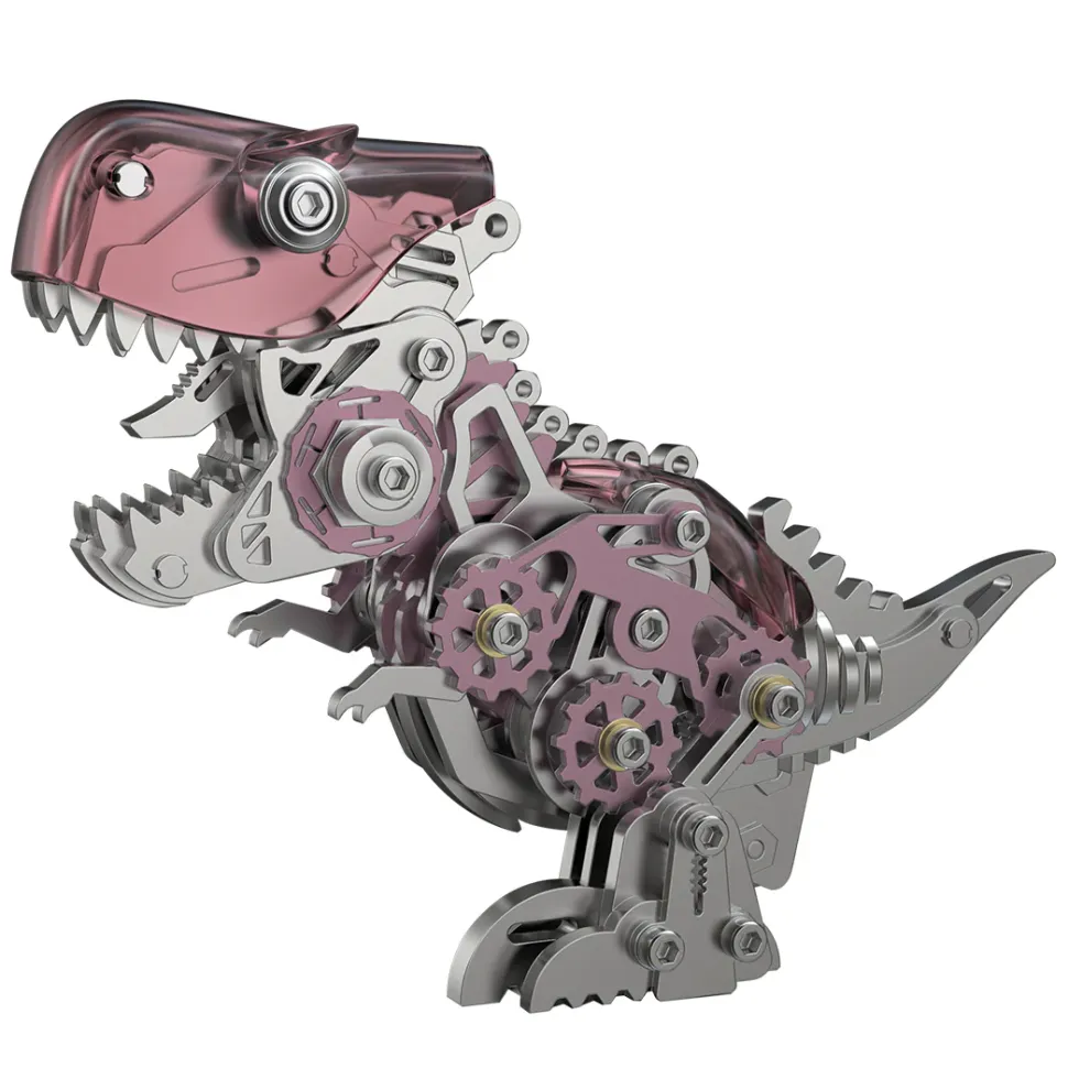 3D Metal Mechanical Dinosaur Model Kit DIY Tyrannosaurus Rex Assembly Model - 160PCS