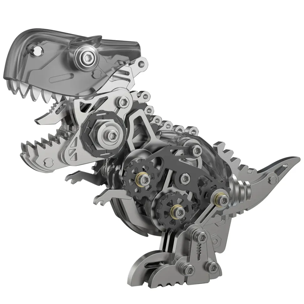 3D Metal Mechanical Dinosaur Model Kit DIY Tyrannosaurus Rex Assembly Model - 160PCS