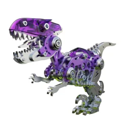 3D Metal Mechanical Dinosaur Model Kit DIY Velociraptor Assembly Model - 160PCS