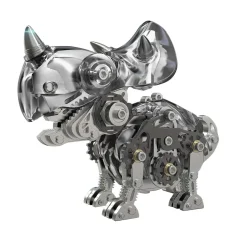 3D Metal Mechanical Dinosaur Model Kit DIY Triceratops Assembly Model - 160PCS