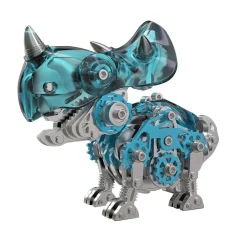 3D Metal Mechanical Dinosaur Model Kit DIY Triceratops Assembly Model - 160PCS
