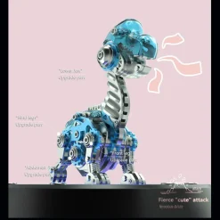 3D Metal Mechanical Dinosaur Model Kit DIY Brachiosaurus Assembly Model - 160PCS