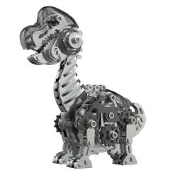 3D Metal Mechanical Dinosaur Model Kit DIY Brachiosaurus Assembly Model - 160PCS