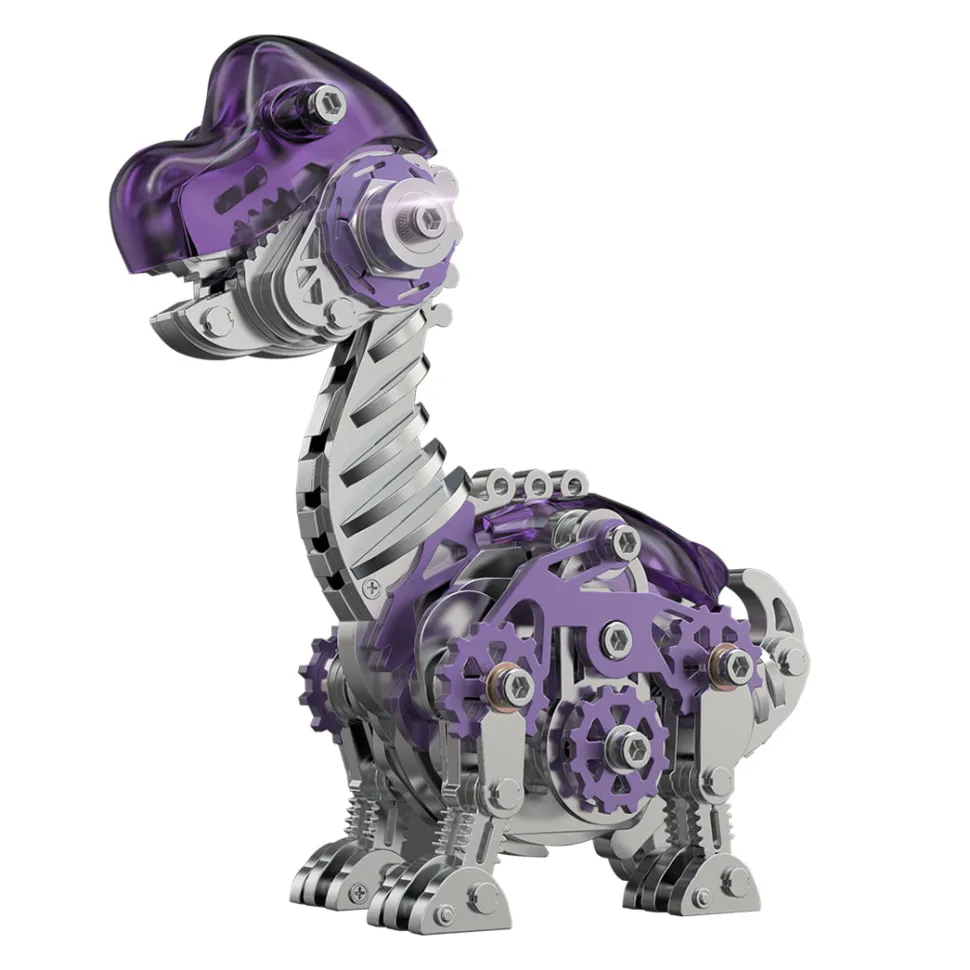 3D Metal Mechanical Dinosaur Model Kit DIY Brachiosaurus Assembly Model - 160PCS