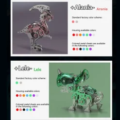 3D Metal Mechanical Dinosaur Model Kit DIY Parasaurolophus Assembly Model - 160PCS